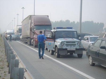 Серьезная авария перекрыла Советское шоссе в Новосибирске