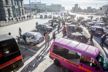 В Новосибирске организовали выставку разбитых в ДТП машин
